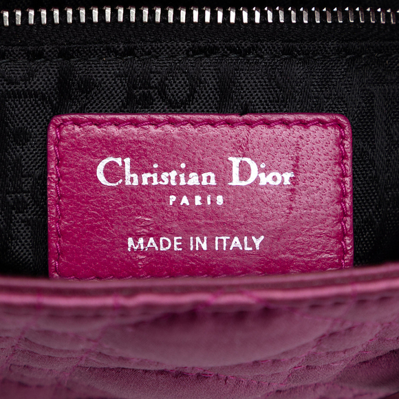 Pre-Loved Dior Mini Satin Cannage Lady Dior - Picture 5 of 8